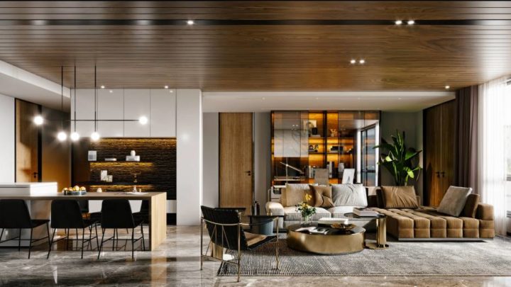 Luxury home with furniture, drapery, and accents.